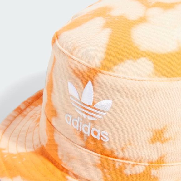 Adidas Originals Trefoil Reverse Tie Dye Bucket Hat Cap Orange EY5563 OSFM - New - Picture 5 of 7